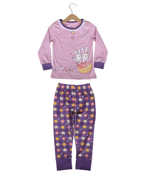 Rabbit Flower Purple Pajama 1