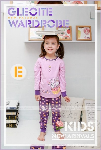 Rabbit Flower Purple Pajama