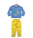 Animal Blue Tee + Yellow Pant