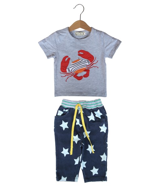 Crab Grey Tee + Star Pant 1