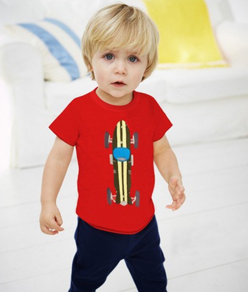 Race Car Red Tee + Dark Pant