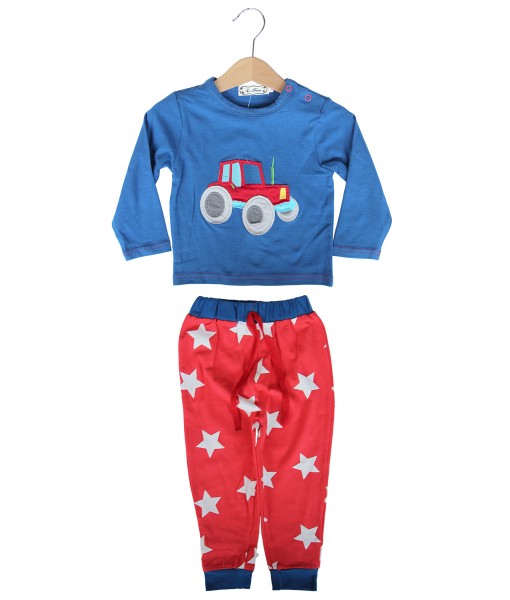 Tractor Blue Tee + Red Pant 1