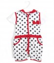 Romper Hoodie Black White Dots