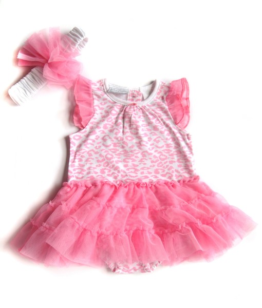 Pink Leopard Tutu + Headband 1