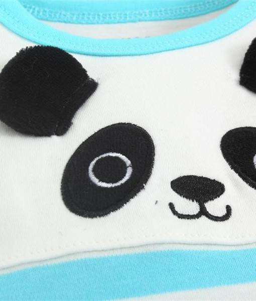 Panda Blue Romper