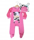 Costume Jumpsuit + Hat - Pink Cow