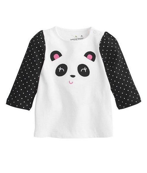 Panda Face White Tee 1