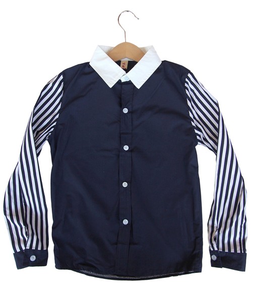 Stripe Sleeves Shirt - Black 1