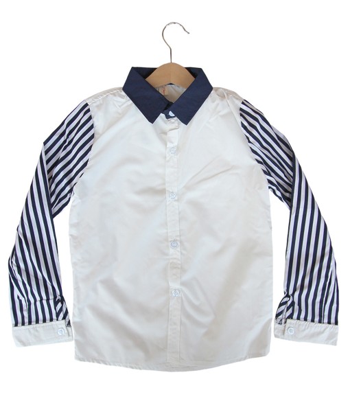 Stripe Sleeves Shirt - Off-White 1