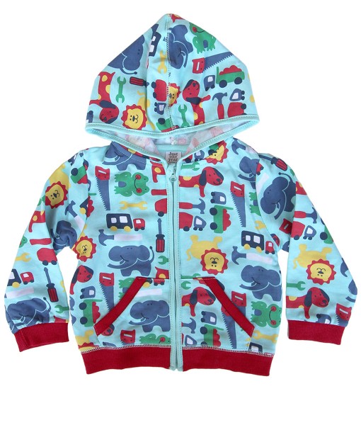 Toddler Hoodie Jacket - Animals and Tools 1