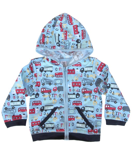 Toddler Hoodie Jacket - Blue Truck 1