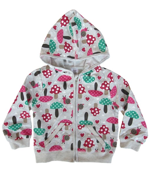 Toddler Hoodie Jacket - Grey Mushroom 1