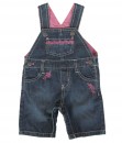 Floral Accent Jeans Baby Overall