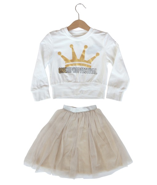 Crown White Top + Tutu Skirt 1