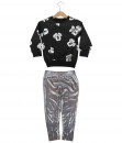 Mickey Face Top + Metallic Legging