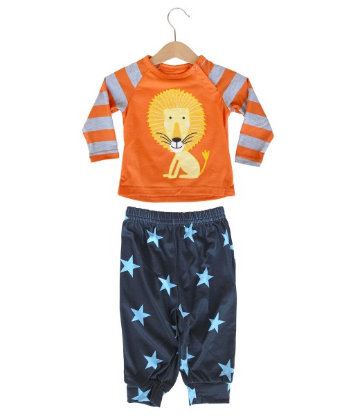 Lion Stripe Orange Tee + Star Midi Pant 1