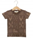 Forest Print Brown Tee