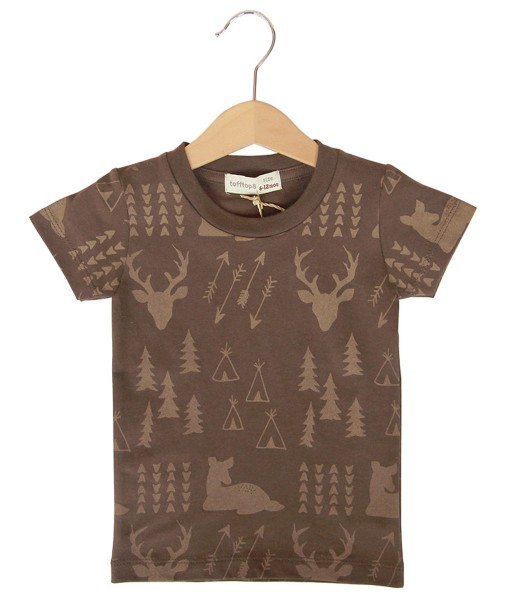 Forest Print Brown Tee 1