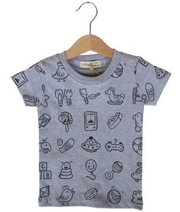 Toys Print Grey Tee