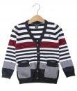 Stripes Variation Black Cardigan