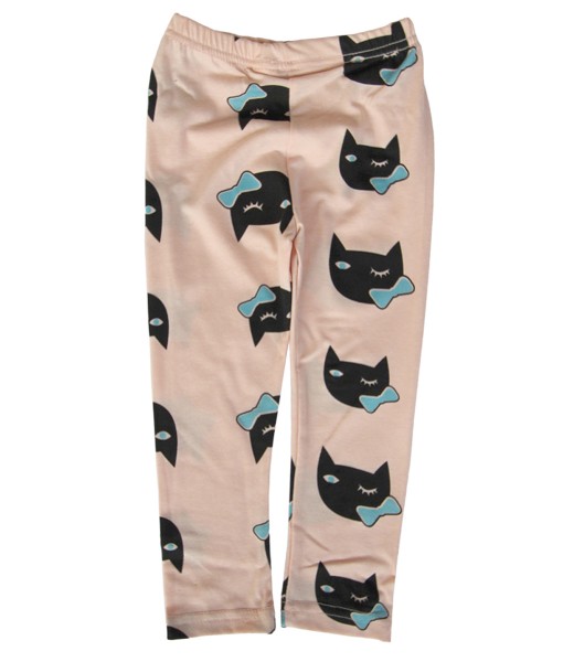 Cat Bow Legging - Peach 1