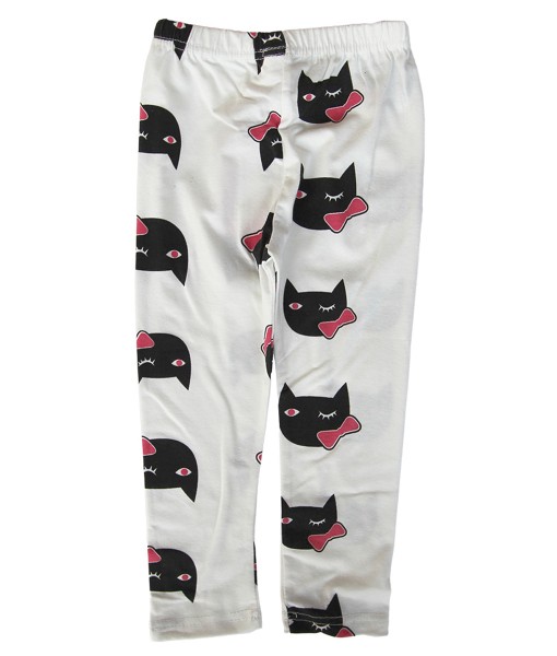 Cat Bow Legging - White 1