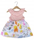Floral Combination Peach Dress