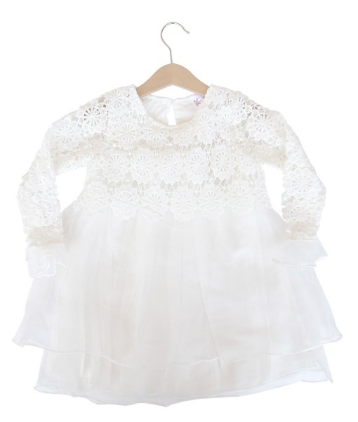 Layered Lace Dress - White 1