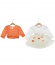 Ivory Tutu Dress Crochet Outer - Orange