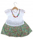 Necklace Combination Dress - Green Flower