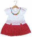 Necklace Combination Dress - Red Polka