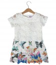 Butterfly Applique White Dress