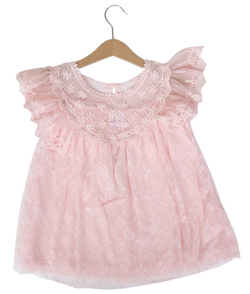 Lace Boho Dress - Pink 1