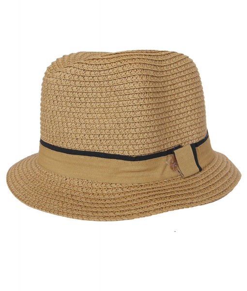 Solid Color Fedora - Brown 1