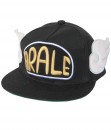 Snapback Hat with Wings - Black
