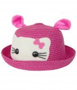 Kitty Bowler Hat - Pink Hot