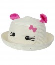 Kitty Bowler Hat - White