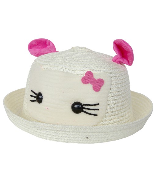 Kitty Bowler Hat - White 1