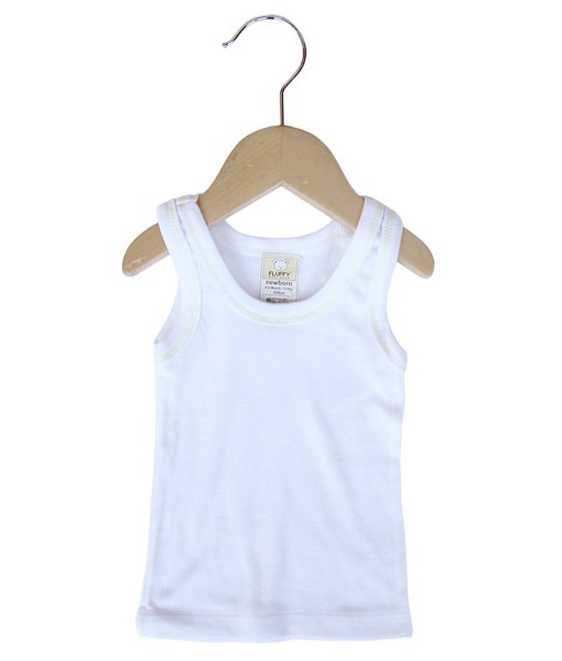 Baby Singlet (Newborn-12M) - White Yellow 1