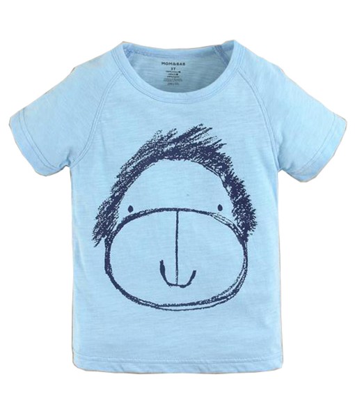 Face Doodle Blue Tee 1