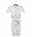 Long Button Stripes Set (Newborn) - Yellow