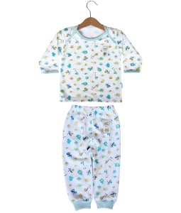 Long Tee Animal Set (2-12M) - Blue
