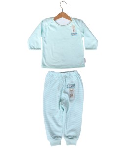 Long Tee Stripes Set (2-12M) - Green