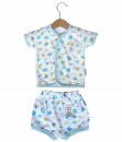 Short Button Animal Set (Newborn) - Blue