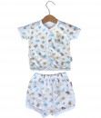 Short Button Animal Set (Newborn) - White