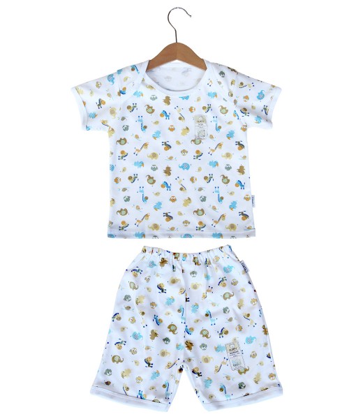 Short Tee Animal Set (2-12M) - White 1