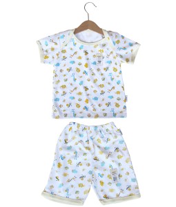 Short Tee Animal Set (2-12M) - Yellow
