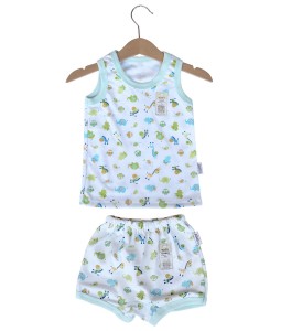 Sleeveless Tee Animal Set (2-12M) - Green