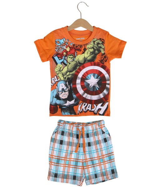 Avengers Orange Plaid Set 1