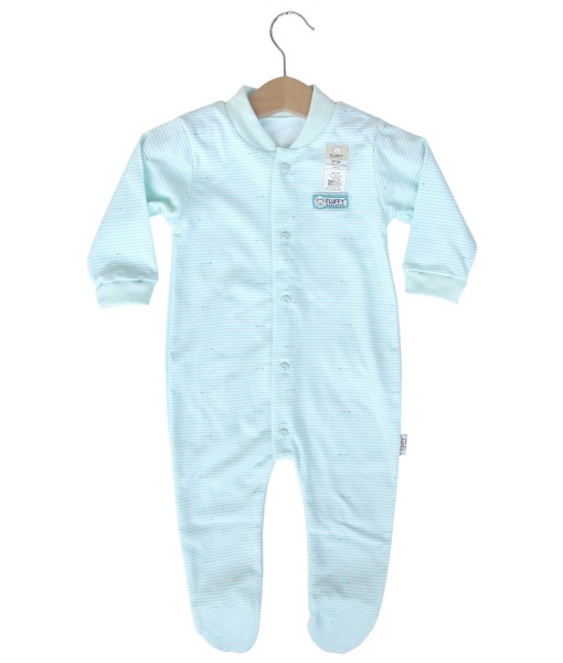 Stripes Sleepsuit (2-12M) - Green 1